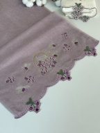 50x90 MYSOFT 6'LI NAKIŞLI KÜPELİ HAVLU - FULYA