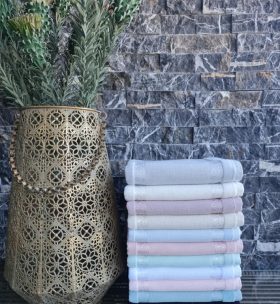 12'Lİ PAKET 50X90 SARRA ETAMİN DİKİŞLİ HAVLU
