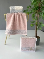 50x90 SARRA 3'LÜ SARE DİKİŞLİ DAMLA HAVLU