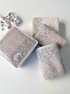 50x90 SARRA 3'LÜ SARE DİKİŞLİ DAMLA HAVLU