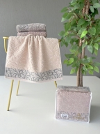 50x90 SARRA 3'LÜ SARE DİKİŞLİ DAMLA HAVLU