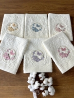 50x90 SARRA 3D BUKLE KREM 6'LI HAVLU - NİLSU