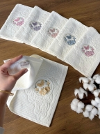 30x50 SARRA 3D BUKLE KREM 6'LI HAVLU - NİLSU