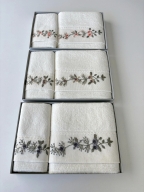 SARRA KAPAMA 2'Lİ ROKOKO NAKIŞLI HAVLU - GÜL