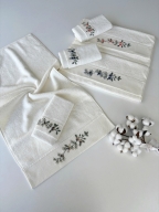 SARRA KAPAMA 2'Lİ ROKOKO NAKIŞLI HAVLU - GÜL