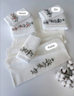 SARRA KAPAMA 2'Lİ ROKOKO NAKIŞLI HAVLU - GÜL