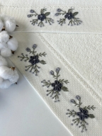 SARRA KAPAMA 2'Lİ ROKOKO NAKIŞLI HAVLU - SAKURA