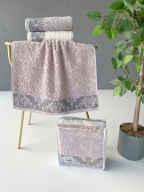 50x90 SARRA 3'LÜ SARE DİKİŞLİ DAMASK HAVLU