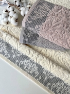 50x90 SARRA 3'LÜ SARE DİKİŞLİ DAMASK HAVLU