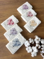 30x50 SARRA 3D BUKLE KREM 6'LI HAVLU - YILDIZ