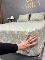 SARRA HOME FLOWERS 160x200 EKO LASTİKLİ ÇARŞAF SETİ