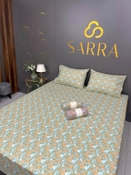 SARRA HOME FLOWERS 160x200 EKO LASTİKLİ ÇARŞAF SETİ