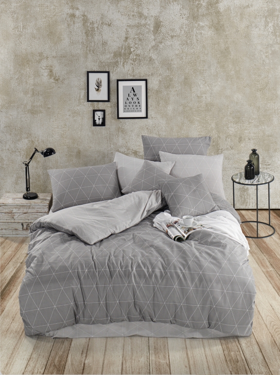 SARRA HOME ÇİFT KİŞİLİK LIGHT NEVRESİM TAKIMI - DREAM GRİ