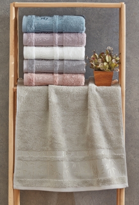 50x90 SARRA 6'LI BAMBU RENKLİ HAVLU