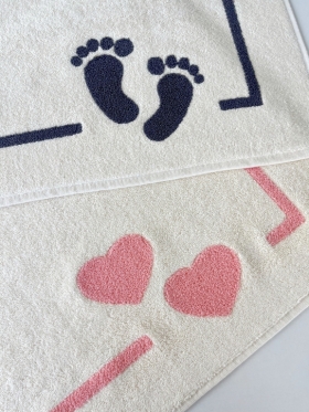 MYSOFT PUNCH NAKIŞLI AYAK HAVLUSU