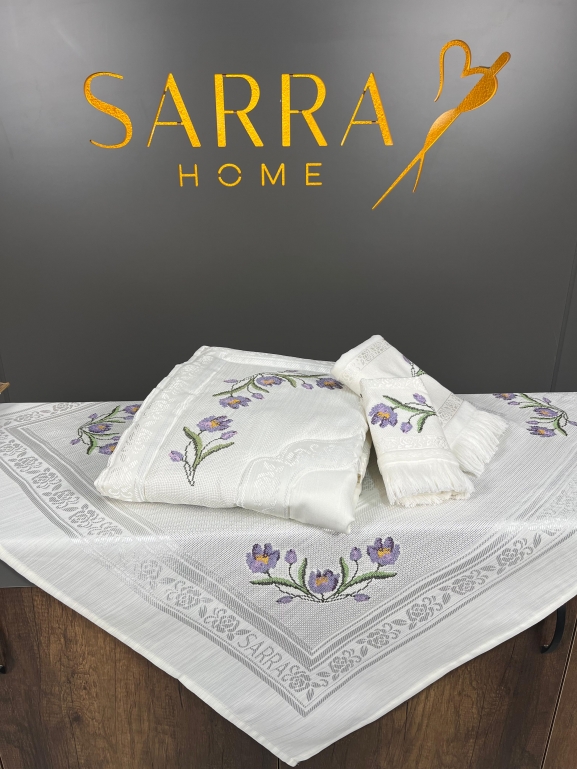 SARRA NAKIŞLI HAZIR 4'LÜ BOHÇA SETİ