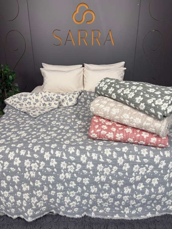 SARRA HOME ÇİFT KİŞİLİK MÜSLİN YATAK ÖRTÜSÜ