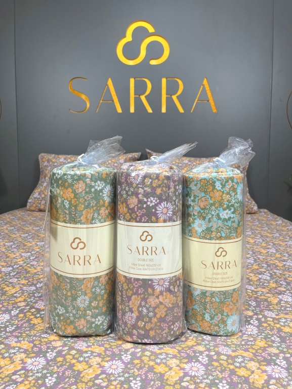 SARRA HOME FLOWERS 160x200 EKO LASTİKLİ ÇARŞAF SETİ